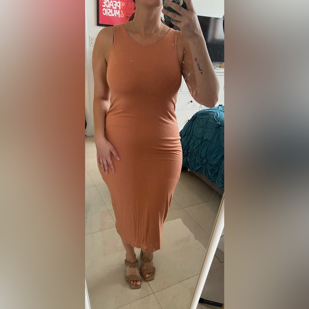 Savvi Malibu tank dress in coral - Picture 3 of 4